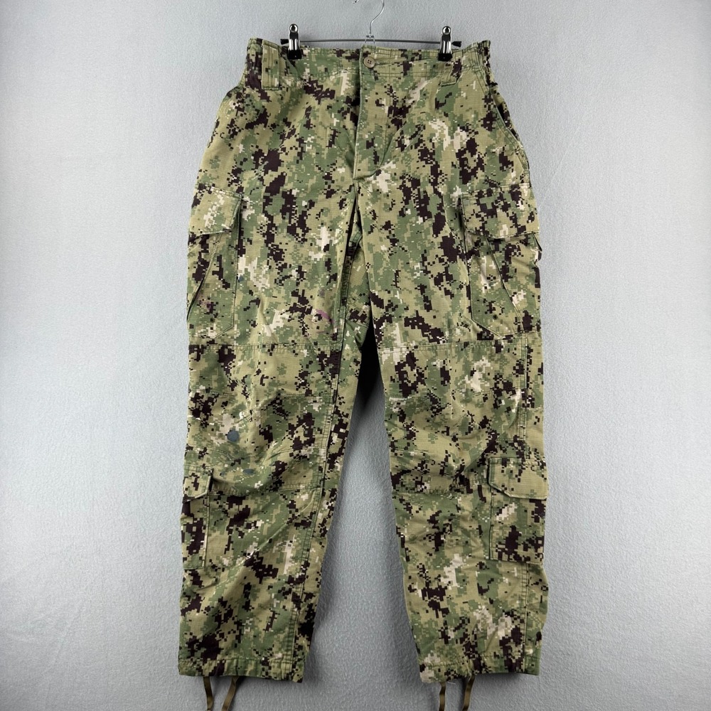 Military Pants Mens Medium X Short NWU Type III USN Navy Seals Digi Camo Cargo